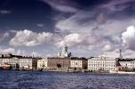 shoreline, buildings, docks, harbor, Senate Square, Helsinki, clouds, CEUV01P04_08