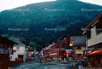 Road, Shops, Buildings, Hill, Mountain, Fagernes, valley of Valdres, 1950s, CEVV01P03_14