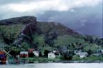 Village, Hills, Mountains, Buildings, Homes, Houses, fjord, CEVV01P09_02B