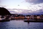 Waterfront, Town, City, Buildings, Harbor, Houses, Homes, Docks, Alesund, Norway, CEVV01P09_17