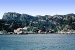 Fjord, Buildings, Docks, Waterfront, Harbor, Mountain, Geiranger, municipality of Stranda, CEVV01P12_09