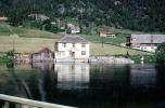 Bruvang, Borgny Sunde, Fjord, Building, Waterfront, Harbor, Mountain, Geiranger, municipality of Stranda