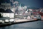 Waterfront, Docks, Hill, Buildings, Bergen