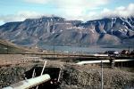 snowy mountains, Pipeline, Longyearbyen, Svalbard, Culvert, CEVV02P01_14