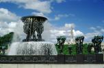Water Fountain, Statues, aquatics, Frogner Park, The Monolith Statue, Vigeland Sculpture Park, Oslo