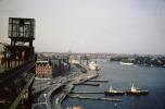 Harbor, Skyline, Luma, Restaurang Gondolen, Stockholm, Baltic Sea, August 1968, 1960s, CEWV01P06_18