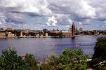 Harbor, boats, buildings, skyline, Kungsholmen, Baltic Sea, Town Hall, tower, Stadshuset, CEWV01P08_01