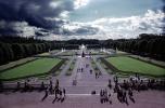 Baroque Garden, Drottningholm Royal Palace, People, Lawn, clouds, August 1961, 1960s, CEWV01P08_05