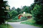 Grass Roof House, fence, road, rural, Torslunden, Skansen, CEWV01P08_06