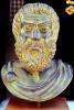 Sophocles, Bust, Face, Beard, Man, Metal Sculpture, Athens