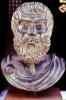 Sophocles, Bust, Face, Beard, Man, Metal Sculpture, Athens, CEXV01P13_03