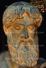 Poseidon, Bust, Face, Beard, Man, Metal Sculpture, Athens, CEXV01P13_07B.1722