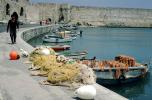 Fishing Nets, Fortress Walls, Harbor, Rhodes, CEXV03P12_17