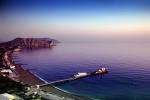 Dock and Pier in the Black Sea, Wall in Sudak, Crimea, November 1991