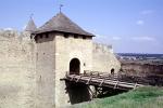 Khotyn Fortress, Castle, Bridge, Moat, Chernivtsi Oblast, western Ukraine, 11 September 1992