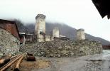 Tower, buildings, stone walls, Svaneti, Caucasus Mountains, CGGV01P14_08