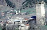 Towers, buildings, valley, Svaneti, Caucasus Mountains, CGGV01P14_12