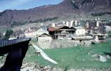 Homes, Houses, hills, stream, Towers, buildings, valley, Svaneti, Caucasus Mountains, CGGV01P14_13