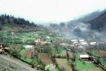 Road, Homes, Houses, farmlands, buildings, valley, Svaneti, Caucasus Mountains, CGGV01P15_11