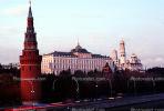 The Moskvoretskaya Tower, Moscow River, The Grand Kremlin Palace, Building, Red Star, Steeple, CGMV02P06_11