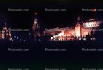 Red Square at night, nighttime, Saint Basil, towers, wall