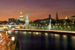 the Kremlin, Twilight, Dusk, Dawn, Moscow River, Traffic Jam, cars, tower, buildings, CGMV03P03_10