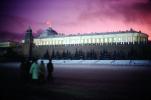 The Senate Tower, Red Square, building, night, dusk, evening, dome, wall