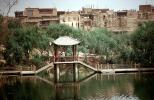 river, lake, buildings, trees, Kashgar, CGWV01P05_05