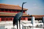 Crane Statue, Bronze, Forbidden City, Statue, sculpture, bird, CHBV01P11_03