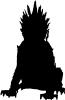 Lion Dragon silhouette, Dragon Sculpture, Statue, Lion, CHBV02P02_12M