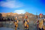 Golden Soldiers Guarding The Great Wall of China, Mountains, Hills