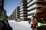 Street Scene, Tenement Housing, Buildings, Apartments, 1962, 1960s
