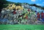Rock painting, 120-meter-high mural, Vinales, Vi–ales, Cuba, CICV01P04_02