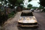 Burned out Car, Port-au-Prince, Haiti, CIHV01P03_12