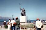 Christopher Columbus the destroyer statue, Port-au-Prince, Haiti, 1950s