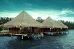 Grass Huts on Water, Hotel, Thatched Roof, buildings, Sod