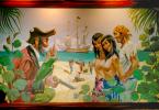 Blackbeard, Pirates Cove, buccaneer, Bare Breasted Women painting, Tall Ship, Saint Johns Antigua