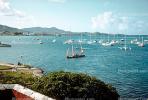 Sailboats, Island, Bay, Christiansted Harbor, Saint Croix, CIUV01P02_12.1725