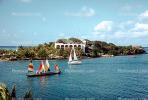 Sailboats, Island, Bay, Christiansted Harbor, Saint Croix, CIUV01P02_13.1725