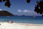 Beach, Sand, boats, Coast, Coastline, hills, Tortola Island, British Virgin Islands, CIUV01P03_14