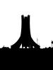 Monument of the Martyrs of the Algerian War silhouette, Algiers, logo, shape, CJAD01_005M