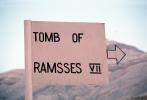 Tomb of Ramses signage