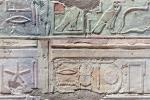 bar-Relief art, Owl, Scarab Beetle, starfish, falcon, snake, serpent, bar-Relief art, Temple of Queen Hatshepsut