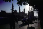 Mosque, Minaret, Building, sidewalk, Cairo, CJEV02P03_15