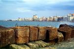 Waterfront, Cityscape, skyline, cubes, breakwater, Alexandria