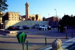Clock Tower, Al-Azhar University Hospital, Cars, Buildings, Landmark, Cairo, CJEV02P09_01