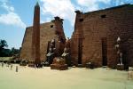 Luxor Temple, Obelisk, Statues, CJEV02P12_01