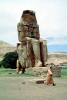 Sitting Colossi of Memnon, twin stone statues of Pharaoh Amenhotep III, Theban necropolis, Colossus, Luxor, CJEV02P13_11