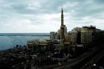 Minaret, Buildings, Waterfront, Alexandria