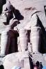 Ramesses II Temple at Abu Simbel, Nubia, Egypt, sitting statues